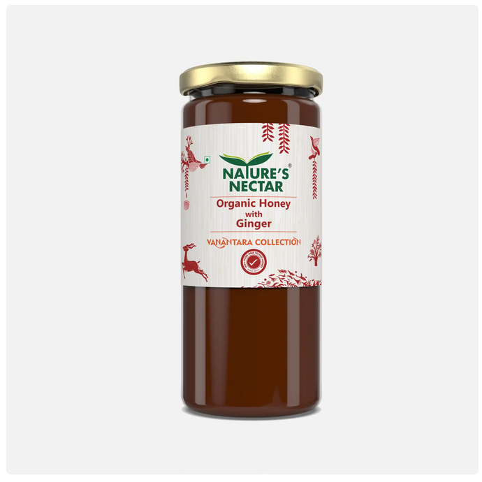 Organic Honey with Ginger 325gm | Natures Nectar