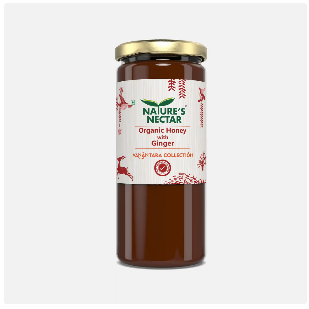 Organic Honey with Ginger 325gm | Natures Nectar