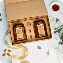 Load image into Gallery viewer, Kashmir Honey with Saffron and Almonds Gift Pack
